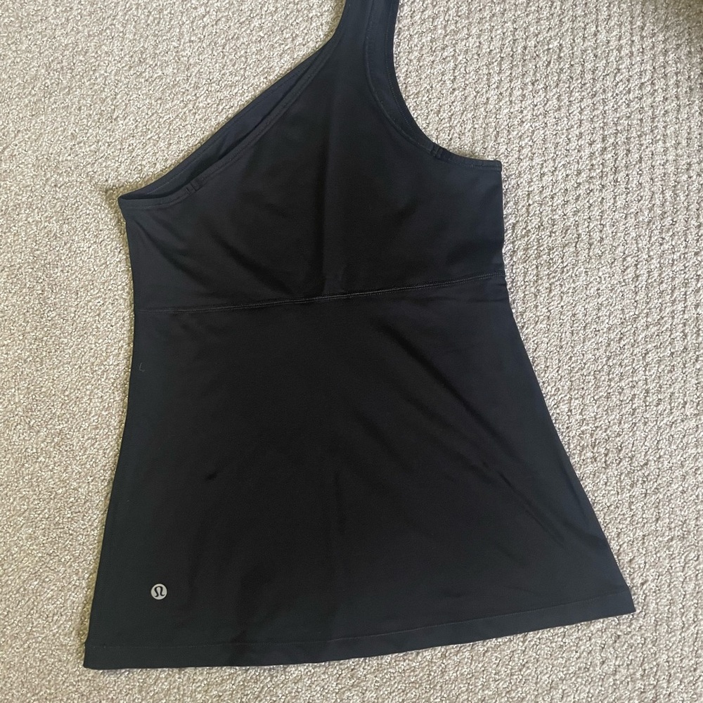 Lululemon Athletica Black Asymmetrical Tank Top